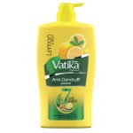 Dabur Vatika Lemon Anti-Dandruff Shampoo – 1L | Reduces Dandruff From 1St Wash | Moisturises Scalp | Provides Gentle Cleansing, Conditioning & Nourishment To Hair