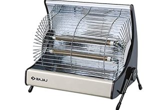 Bajaj Deluxe 2000 Watts Halogen Room Heater (Steel, Isi Approved), Multicolor