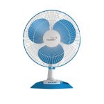 V-Guard Esfera Table Fan | 3 Speed Settings | 1350 Rpm Powerful Motor | Corrosion Resistant Powder-Coated Metal Guards | White Blue | 40Cm (400Mm)