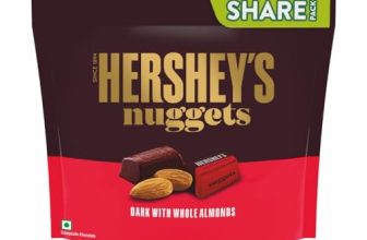 Hershey’S Nuggets Dark With Whole Almonds| Deliciously Dark Cocoa Rich Chocolate 130.2G