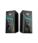 Aula N-521 2.0 Multimedia Speaker With Rgb Lights, Usb Powered, Aux Input, Volume Control Pod For Pc, Laptops, Desktop