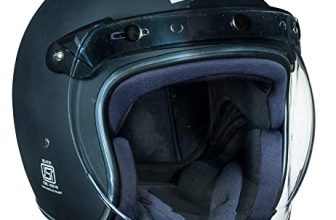 Royal Enfield Open Face Camo Mlg Helmet With Bubble Visor Matt Black, Size: L(59-60Cm)