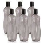 Cello Sipwell Pet Bottle Set, 1 Litre, Set Of 6, Black