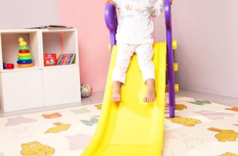 Amazon Brand – Solimo | Yellow And Purple Garden Slide For Kids | Safe And Fun Playground