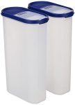 Amazon Brand – Solimo Modular Plastic Container And Dispenser, Set Of 2 (3000 Ml Each)