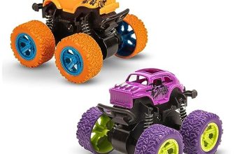 Graphene Monster Truck For Boys 3 4 5 6 7 Year Old,Push And Go Friction Powered Car Toys, Double-Directions Inertia Pull Back Vehicle Set,Birthday Party Gift For Kids