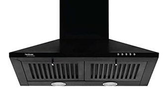 Hindware Smart Appliances Marvia 60 Cm 1000 M³/Hr Pyramid Kitchen Chimney With Elegant Look, Push Button Control, Efficient Dual Led Lamps & Double Baffle Filter (Black)