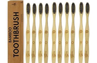 Imvelo Green Your Hygiene Bamboo Toothbrush | Adult Pack Of 10 | Charcoal Activated Soft Bristles | 100% Natural & Ecofriendly | Biodegradable & Compostable Wooden/Bamboo