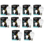 Panasonic 9W Led Bulb | Led Bulb 9 Watt With B22 Base | 4Kv Surge Protection 9 Watt Bulb (Cool Day Light, Pack Of 10)