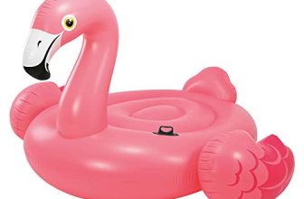 Intex Mega Island Flamingo Rideable Inflatable Float For Pool And Beach Parties (80″ L X 77″ W X 49″ H)
