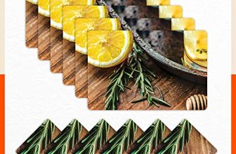 Table Mats By Bathla – Set Of 6-45Cm X 30Cm Table Placemats & Coasters For Home Dining Table | Multipurpose, Heat-Resistant, Waterproof & Washable | Matworks (Citrus, Polyvinyl Chloride)