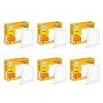 Wipro Garnet 7W Square Led Alpha Panel | Neutral White Light (4000K) | Recessed Down Light For False Ceiling | Cutout – 82X82Mm | Pack Of 6