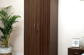 Amazon Brand – Solimo Pyxis Engineered Wood Wardrobe Mahogany , 2 Doors