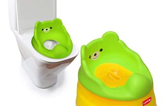 Luvlap Adaptable 2 In 1 Potty Training Seat For 1 + Year Child, Potty Trainer With Detachable Potty Bowl, Suitable For Potty Training Of Boys & Girls (Green & Yellow)