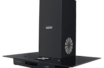 Faber 90 Cm 1095 M³/Hr Straight Glass Kitchen Chimney (3N1 Aerostation Glamour 3D Ft Bk 90, Baffle Filter, Black)