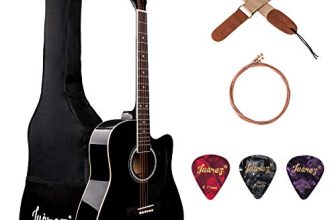 Juarez Arpéggio 104.14 Cm (41 Inch) Acoustic Guitar Kit, Spruce Top, Black