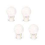 Philips Deco Mini Base B22D 0.5-Watt Led Bulb (Pack Of 4, White) (Small)