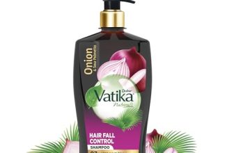 Dabur Vatika Onion Hair Fall Control Shampoo – 1L | Up To 97% Hair Fall Reduction I With Onion And Saw Palmetto I No Nasties Shampoo | Fortified With Vitamin E & Pro-Vitamin B5