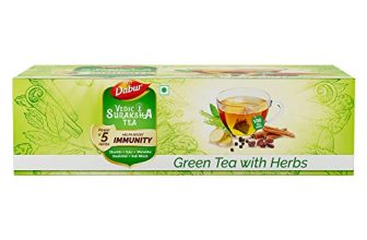 Dabur Vedic Suraksha Green Tea – 100 Tea Bags | Immunity Booster| With The Goodness Of 5 Ayurvedic Herbs