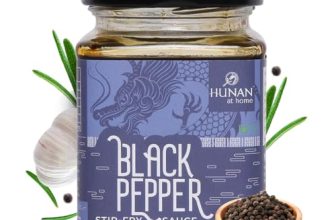 Tangy And Peppery Sauce (250G) Msg Free, No Preservatives, 100% Vegetarian, Black Pepper Sauce, Stir Fry, Chinese Sauce Cooking, Dip, Ideal For Grilled Meats And Vegetables, Noodles, Hunan At Home