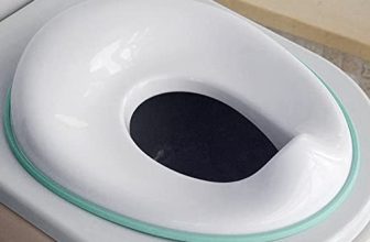 Bumtum Baby Potty Training Toilet Seat For Boys And Girls, Fits & Oval Toilet, Non-Slip With Splash Guard (White)