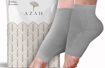 Azah Moisturising Gel Socks For Women & Men | Silicone Cushions For Support & Heel Repair | For Smooth, Soft, Crack-Free Heels | Spa-Like Massage & Pain Relief | Grey