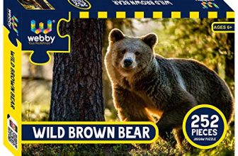 Webby Wild Brown Bear Jigsaw Puzzle, 252 Pieces