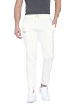 Hubberholme Men’S Cotton Blend Slim Fit All Season Wear Track Pants (Solid, White, 34)