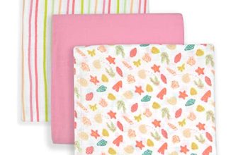 Tidy Sleep 100% Cotton Soft Muslin Swaddle Wrap For New Born Baby| Newborn Soft Blanket For 0-6 Months | 100 Cm X 100 Cm – Pack Of 3 (Shell)