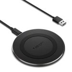 Spigen Essential Wireless Charger For Iphone 14/13/12/11/X.8 Series, Samsung Galaxy S23/S22/S21/S20 Oneplus 9/9 Pro With Usb-A To C Type Cable [Version 2] – Black