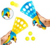 Graphene Click & Catch Ball Game Set, Indoor & Outdoor Fun For Kids, Twin Pop-Launcher Baskets, Waterproof Design, Enhance Coordination & Active Play