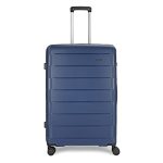 Aristocrat Jude 76 Cms Large Check-In Polyester Hard Sided 8 Wheels 360 Degree Wheeling System Luggage- Suitcase, Blue