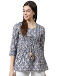 Yuvvik Women’S Geometric Printed Cotton Top