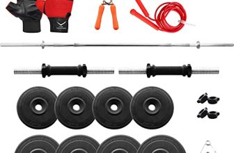 Vicky Transform 20 Kg Pvc 20 Kg Straight Rod Combo Home Gym Combo