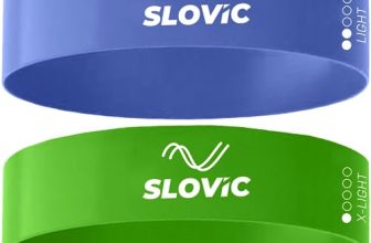 Resistance Loop Bands By Slovic 100% Natural Latex Exercise Bands With 1 Year Warranty Mini Resistance Loop Band For Full Body Exercises (Light Set Of 2)