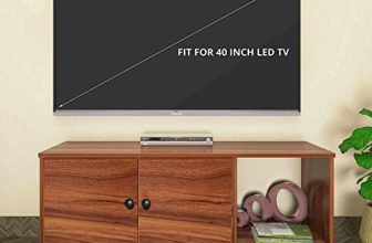 Klaxon Engineered Wood, Matt Finish Ibizza Tv Unit/Display Storage Cabinet Rack With Decor Shelf (Asian Walnut, Set Of 1)