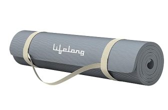 Lifelong Llym92 Yoga Mat For Women & Men Eva Material 4Mm Grey Anti Slip For Gym Workout