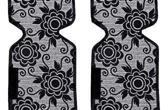 Heart Home Washable Fridge Handle Cover|Universal Fit Appliance Cover|Rangoli Print & Cotton Material (Black)