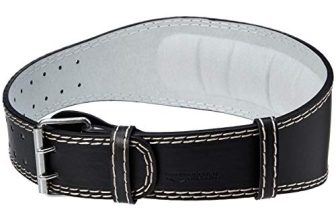 Amazon Basics 4 Inch Wide Padded Weight Lifting Belt (Medium, Black)
