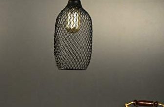 Tu Casa Hg-15 Bottle Shape Metal Mesh Pendent Light Iron Holder Type E-27 Size 11X5X29″-(Bulb Not Included)