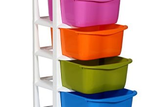 Cello Plastic Cuboid Storage Unit With 4 Drawers (White), 36.5 X 37.5 X 76.5 Centimeters