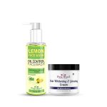Pink Root Lemon Facewash 100Ml & Skin Whitening & Glowing Cream, 100Ml