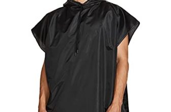 Amazon Brand – Symactive Water Resistant Polyester Poncho, Black