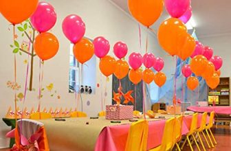 Amfin® (Pack Of 25) 10 Inch Metallic Balloons Pink And Orange For Birthday Decoration, Decoration For Weddings, Engagement, Baby Shower, Anniversary Party, Theme – Pink & Orange