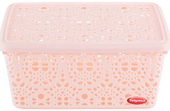 Nayasa Plastic Basket (29 Cm X 21 Cm X 14 Cm, Beige)