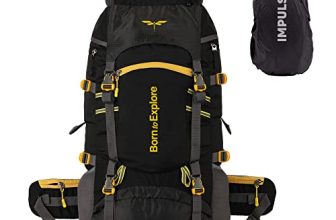 Impulse Rucksack Bags 60 Litres Travel Bag For Men Tourist Bag For Travel Backpack For Hiking Trekking Bag For Men Camping Thames Blue Bag With 1 Year Warranty Large