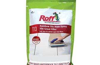 Pidilite Roff Rainbow Tile Mate Epoxy (Base + Hardener) & Filler[3.69Kg Ivory] To Fill Tile Joints In Kitchen, Factory | Stain And Chemical Resistant