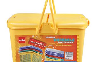 Cello Multimate Plastic Small Laundry Basket (Yellow)