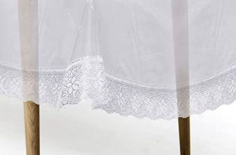 Bathla Matworks Argento Plastic Table Cover For Dining Table With Silver Lace – Rectangular – (60″ X 108″)| Plain