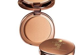 Lakme 9 To 5 Flawless Matte Complexion Compact Powder, Melon, 8 G, Absorbs Oil, Conceals Imperfections, Provides All-Day Matte Finish